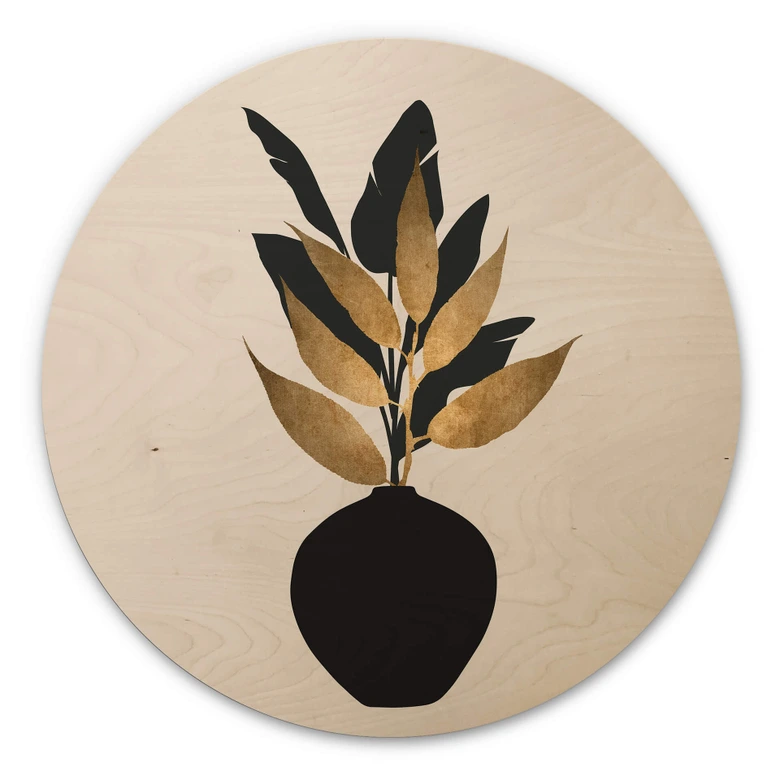 Kubistika Trätavla - Bukett nr 5 - Rund 
