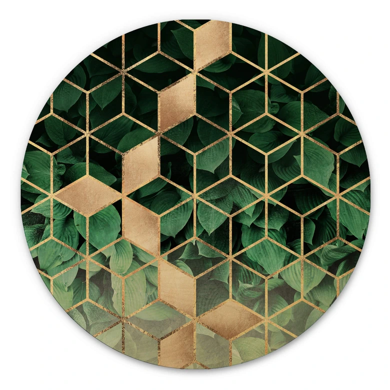 Holzbild Fredriksson - Natur trifft Geometrie - Rund 