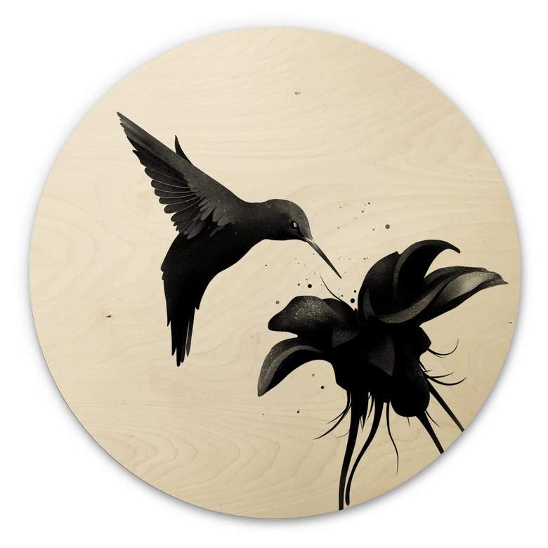 Trätavla Irland - Chorum - Kolibri - Rund 