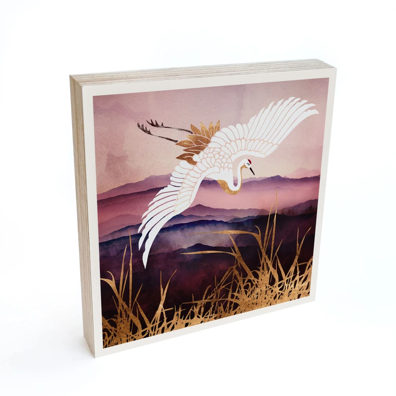 Billede af træ til at sætte op - Elegant kran - SpaceFrog Designs - 15x15 cm 