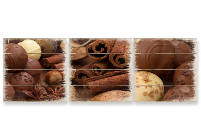 Holzbild-Set Schokoladentraum 01 (3-teilig) 