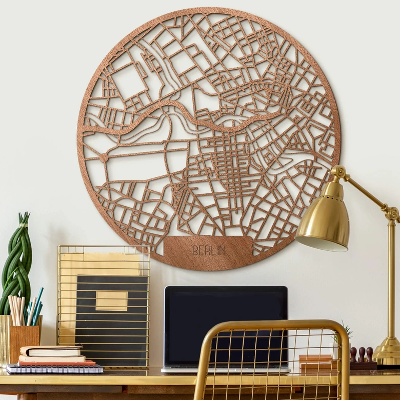 Decoro in legno - Piantina di Berlino 