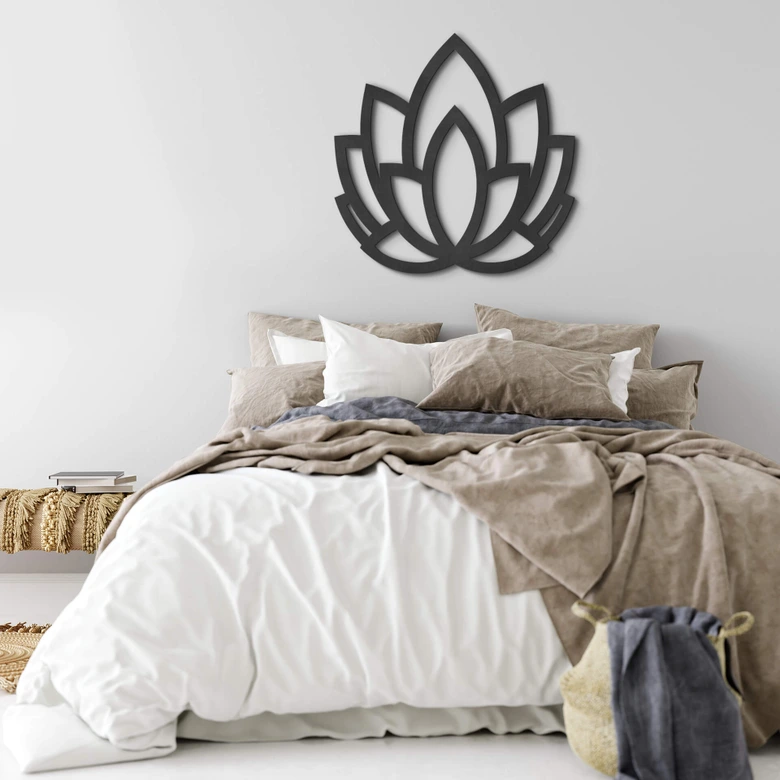 MDF - Dekoracja drewniana - Kwiat lotosu do jogi 