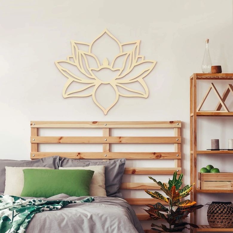Wooden decoration Poplar - Lotus flower 