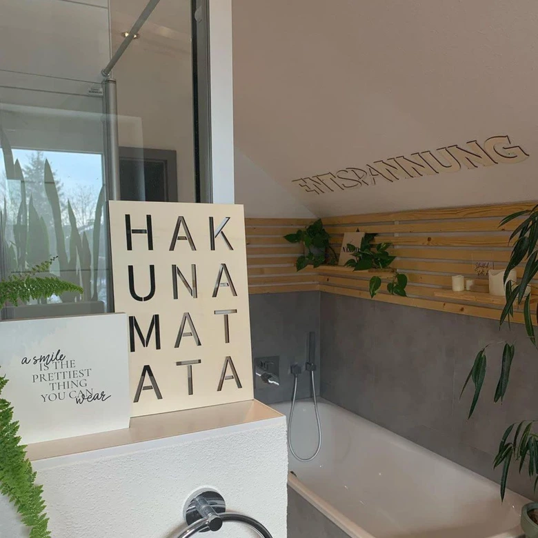 Dekobild Pappel - Hakuna Matata Tafel 