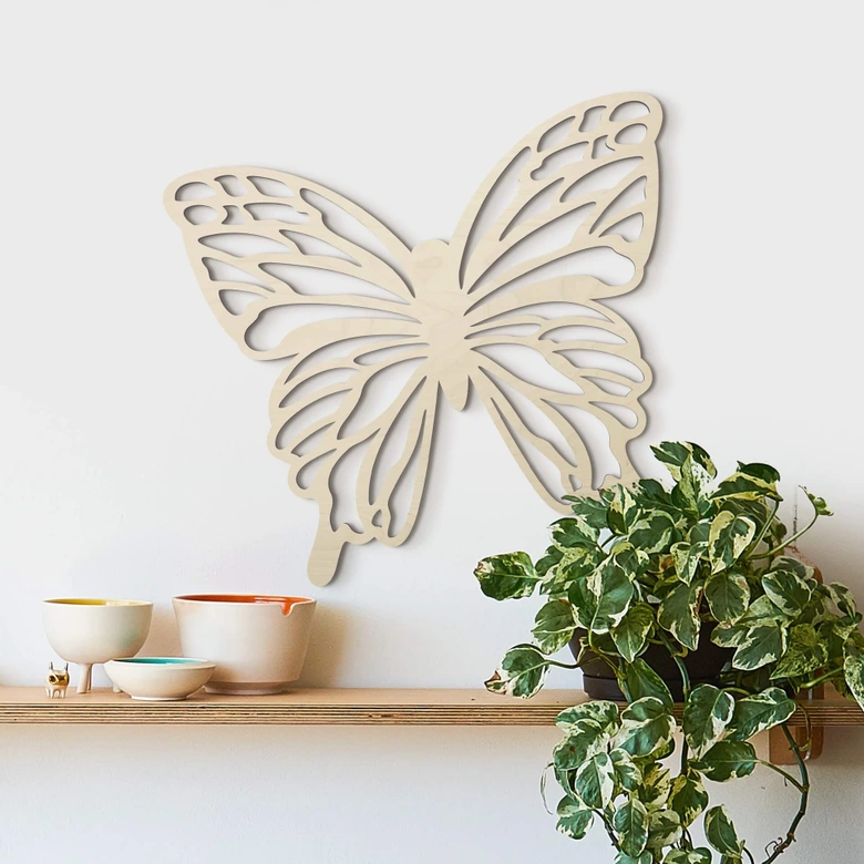 Dekoracja drewniana topola - motyl Isabella 