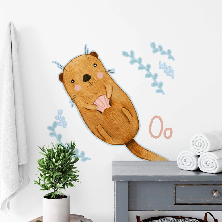 Muursticker Loske O is van Otter 