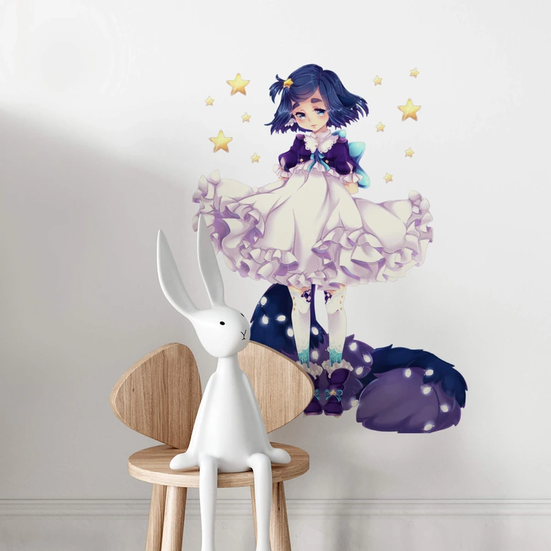 Muursticker La Doll Blanche - Lights 