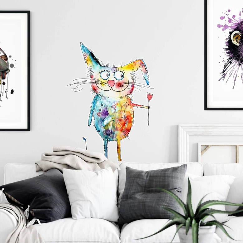 Wandtattoo Hagenmeyer - Happy Rabbit 