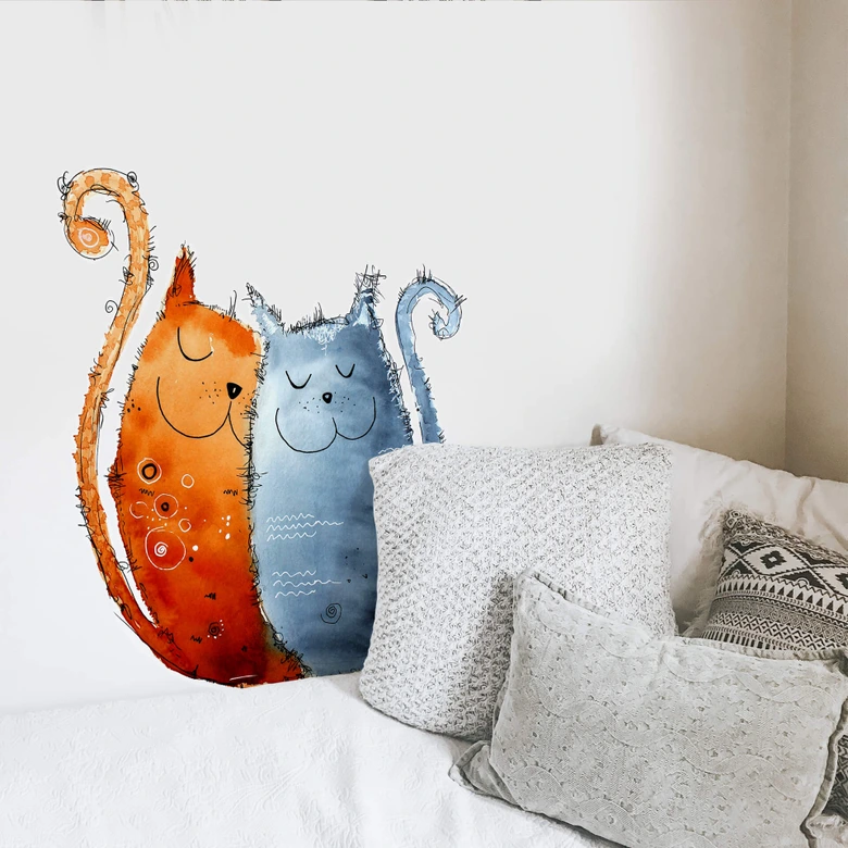 Muursticker Hagenmeyer - Cats in Love 