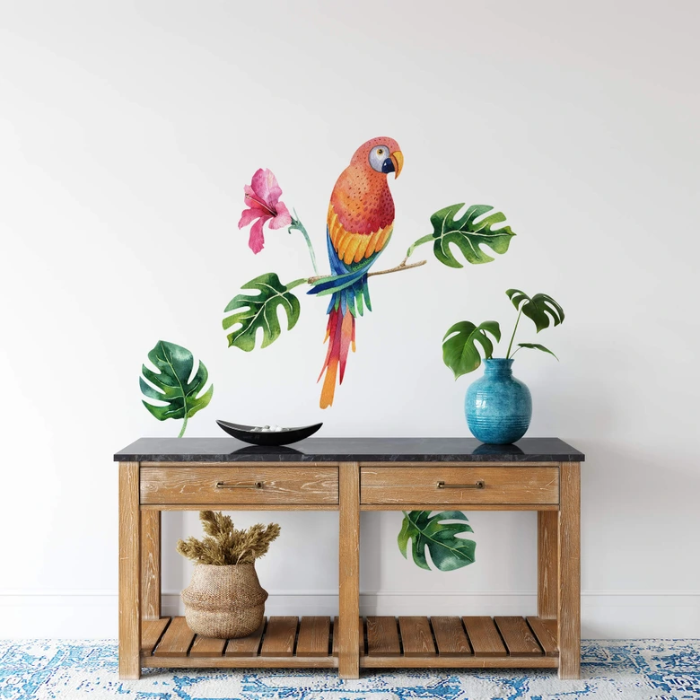 Muursticker Kvilis - Papegaai 02 