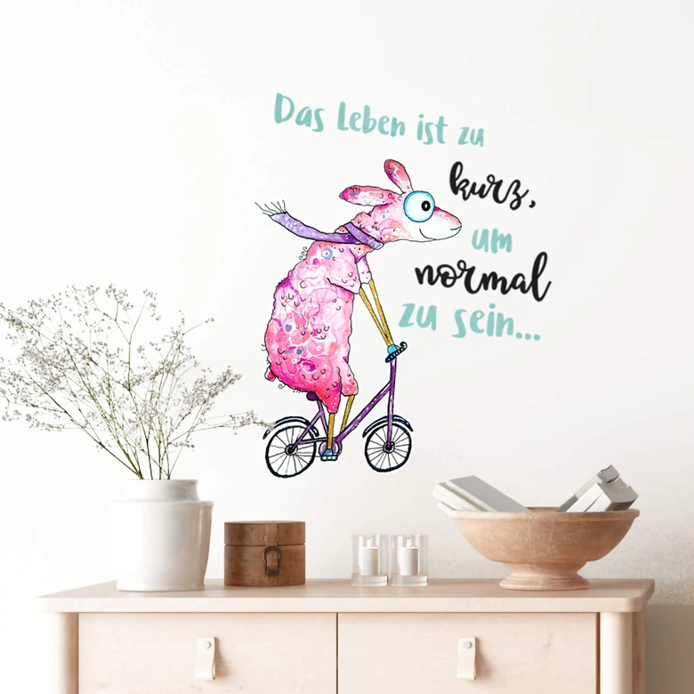 Wandtattoo Hagenmeyer - Das Leben ist zu kurz, um normal zu sein... 