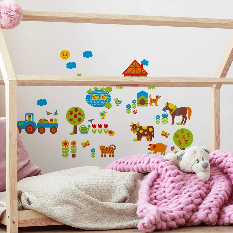 Wandtattoo byGraziela - Bauernhof - 67x47 cm 