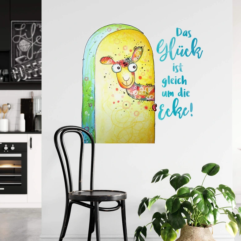 Wandtattoo Hagenmeyer - Das Glück ist gleich um die Ecke 