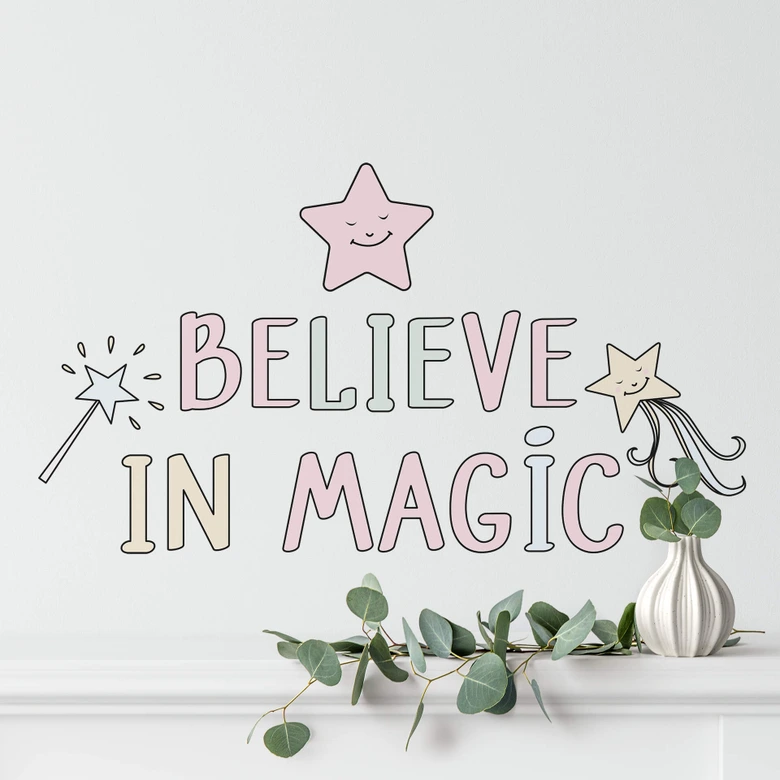 Wandtattoo Kvilis - Schriftzug Believe in Magic 