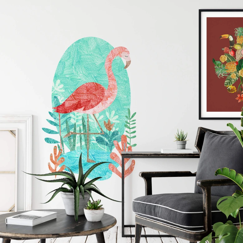 Wandtattoo Goed Blauw - Der Flamingo 