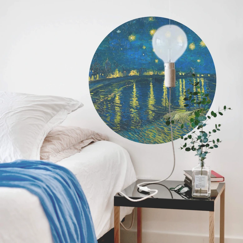 Wandtattoo van Gogh - Sternennacht 1888 - Rund 