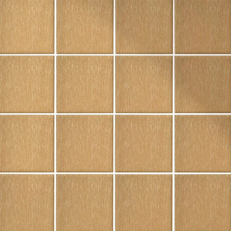 Tile stickers metal look, brushed gold - Furniture foil, kitchen splashback, bathroom foil 