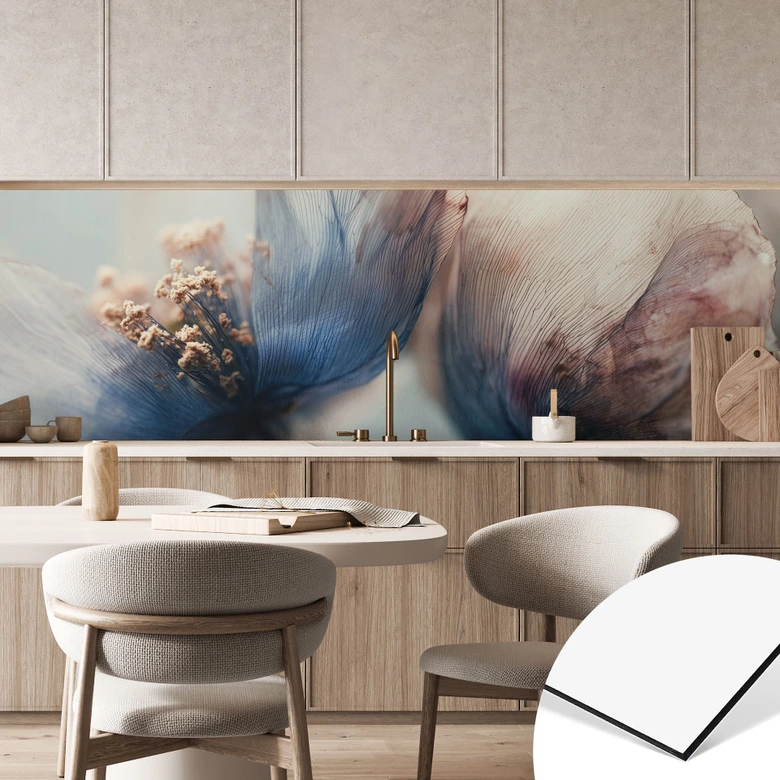 Florale Küchenrückwand Filigrane Trockenblüten im Licht - Treechild 