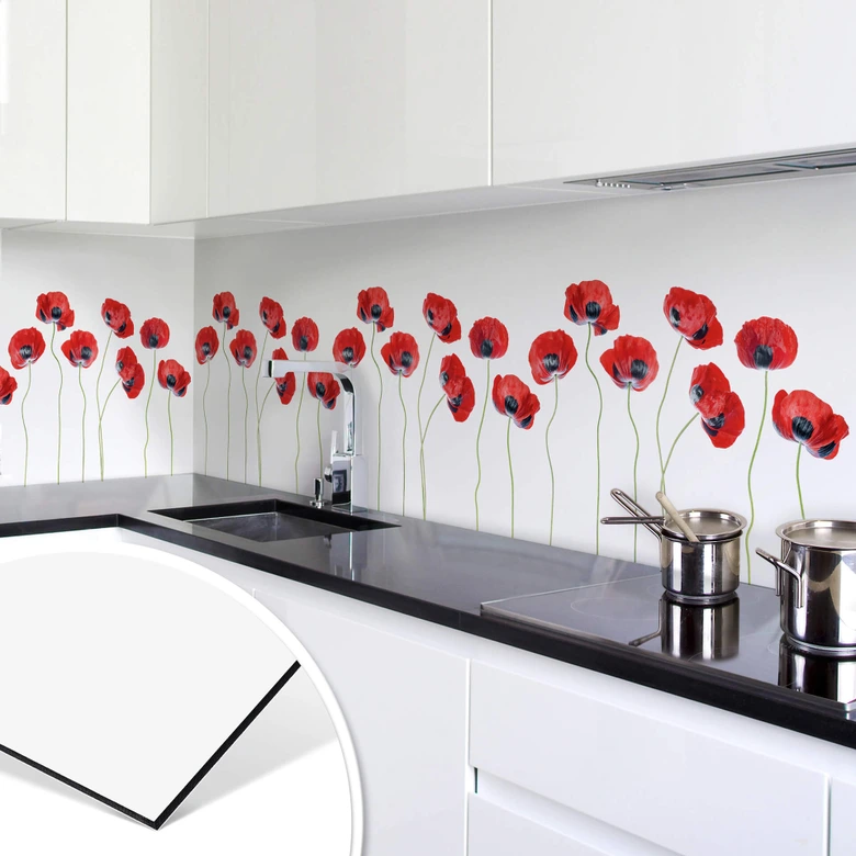 Küchenrückwand Disher - Mohnblumen 
