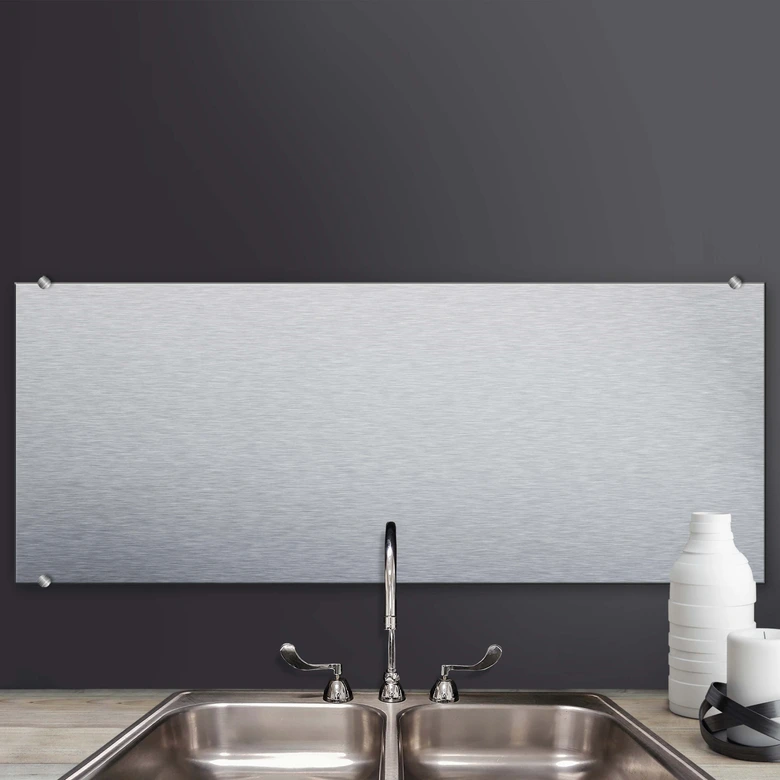 Spritzschutz Alu-Dibond-Silber - Panorama 