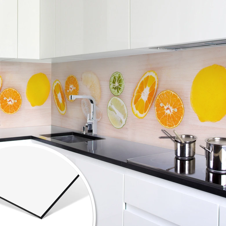 Küchenrückwand - Alu-Dibond - Limonaden Rezept 