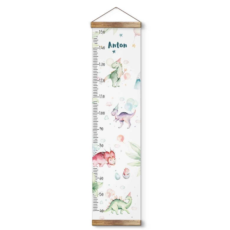 Personlig målestok til børn - Kvilis - Dinosaur - 30x120 cm 