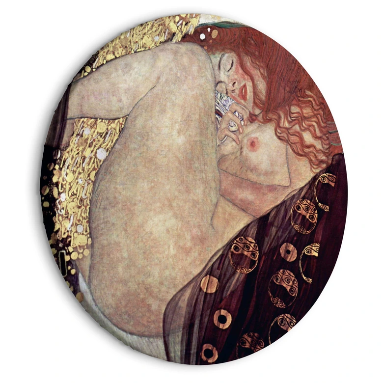 Rundes Leinwandbild Klimt - Danaë 