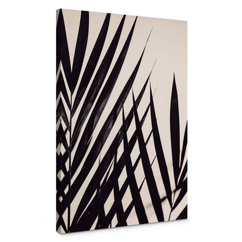 Lienzo 1X Estudio - Hoja de palmera negra 