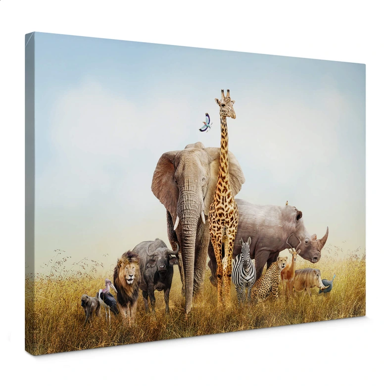 Leinwandbild Afrikanische Tiere 