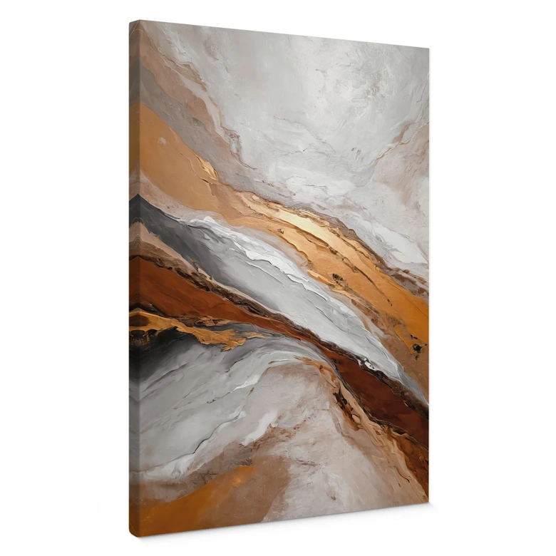 Leinwandbild Himmel und Erde in fließenden Farben | Abstrakte Kunst - Alpenglow Workshop 