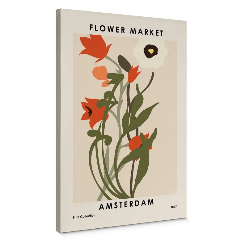 Leinwandbild NKTN - Flower Market Amsterdam 