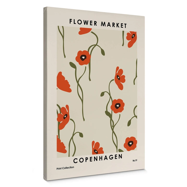 Lienzo NKTN - Mercado de las flores - Copenhague 