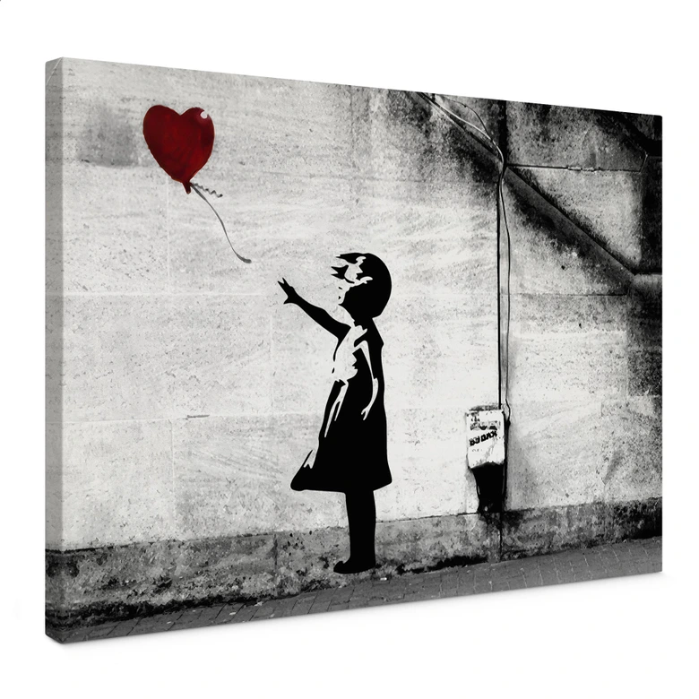 Canvastavla Banksy - Flicka med ballong 
