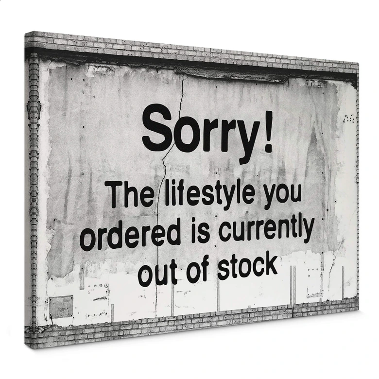 Leinwandbild Banksy - Out of Stock 