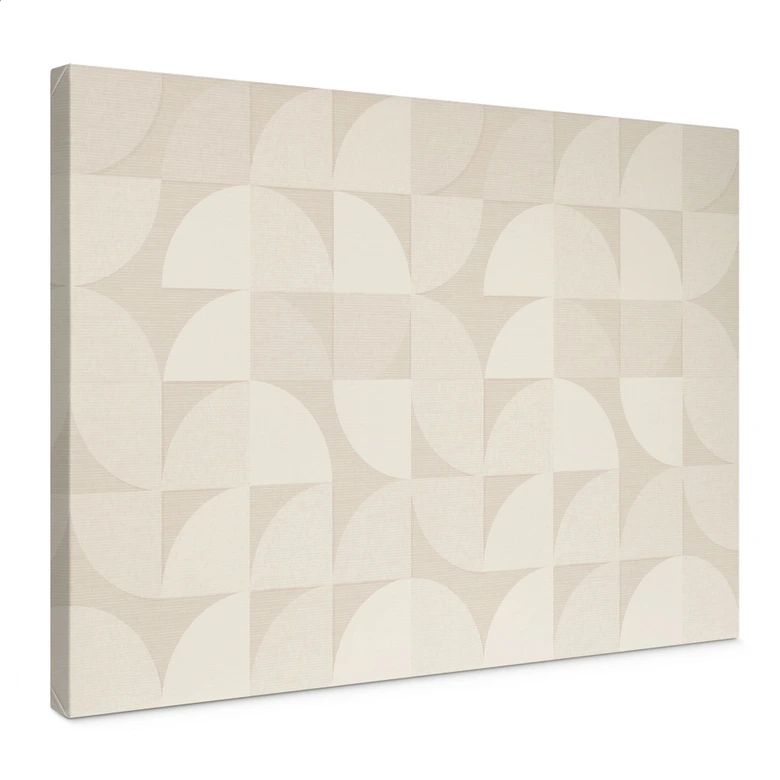 Leinwandbild Halbkreise im Retro-Stil - Bloomery Decor 