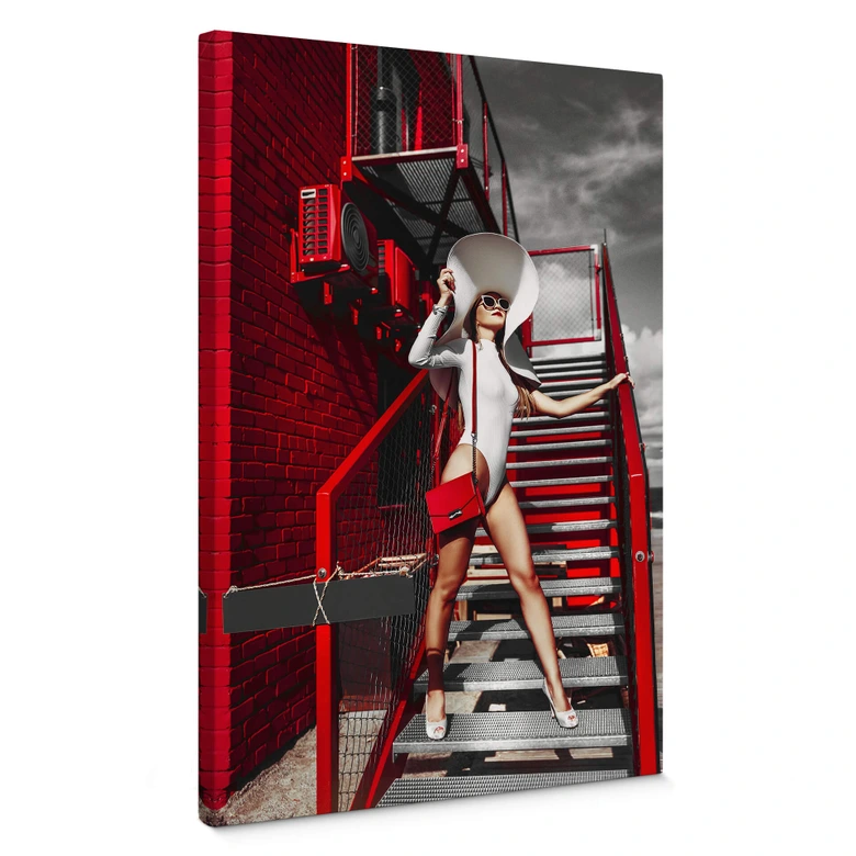 Leinwandbild Bolgov - Model Weiss Rot 