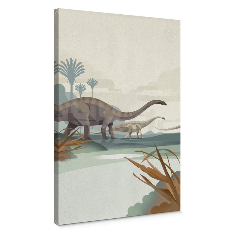 Leinwandbild Braun - Diplodocus 