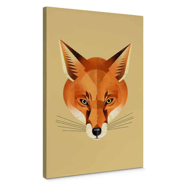 Leinwandbild Fuchs - Braun 