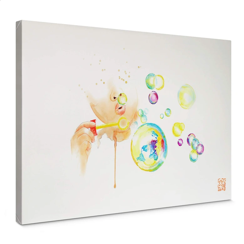 Tableau sur toile Buttafly - Bulles de savon 