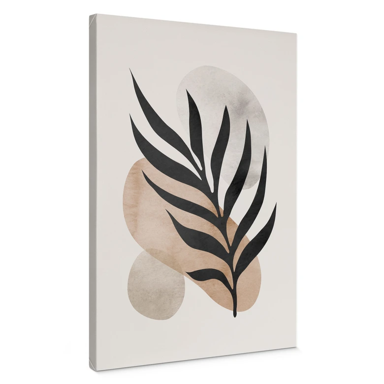 Leinwandbild Botanische Silhouette mit kunstvoller Geometrie - Costa 