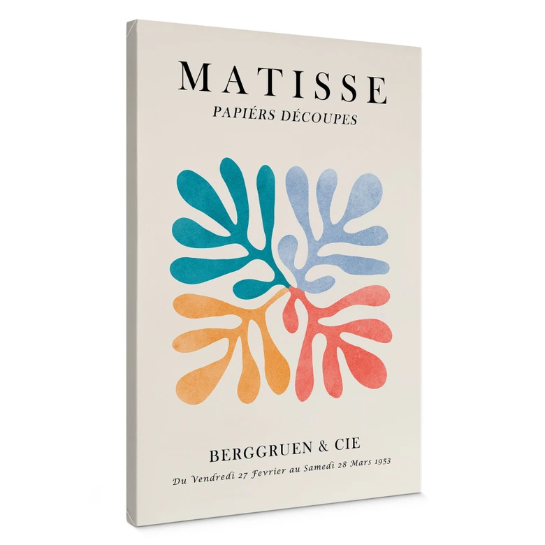 Leinwandbild Plakat Papiers Découpés im Matisse-Stil - Costa 