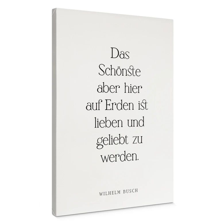 Leinwandbild Das Schönste auf Erden 