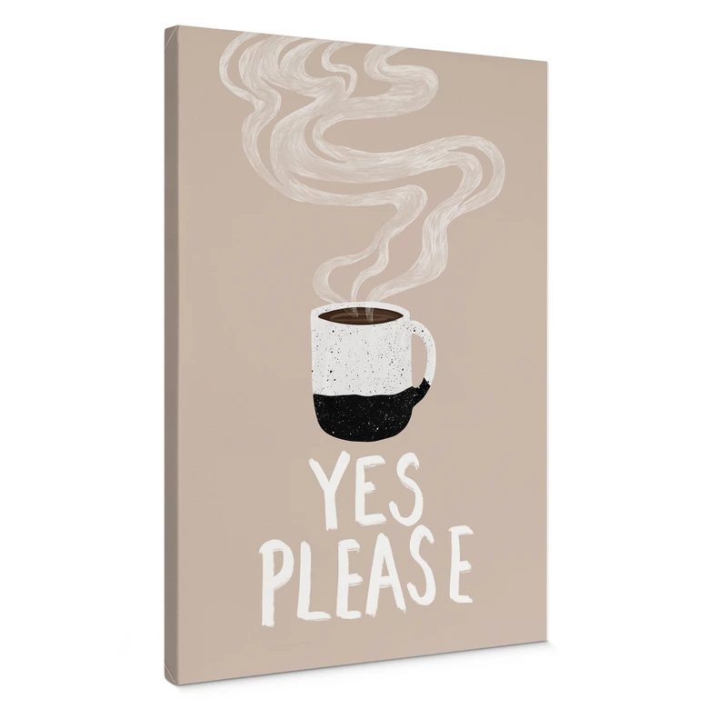 Leinwandbild Heiße Tasse Kaffee am Morgen - EMELIEmaria 