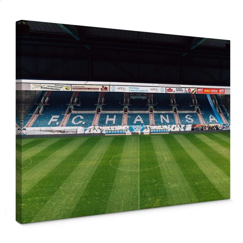 Leinwandbild FC Hansa Rostock Stadion Tribüne - 60x40 cm 