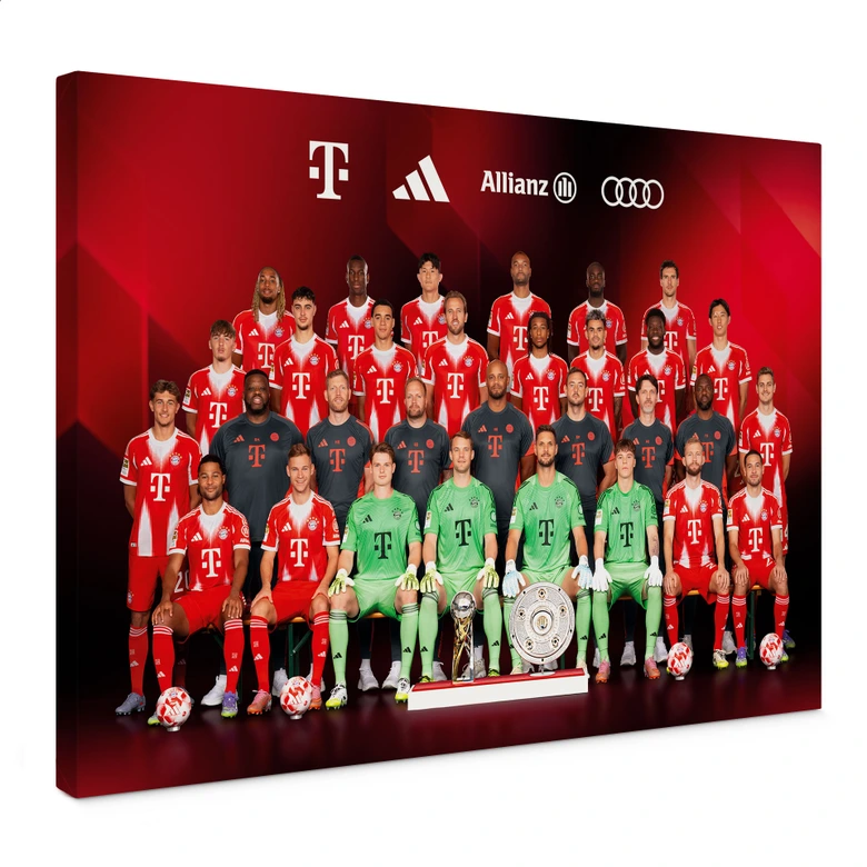 Canvas print FC Bayern team picture 2025/26 