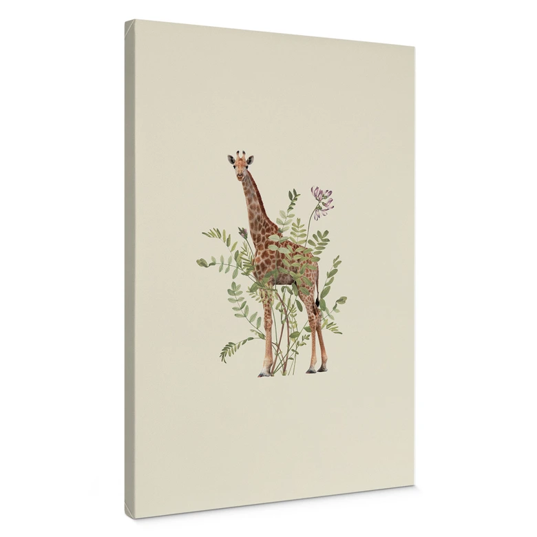 Leinwandbild Florale Giraffe - Frida Floral Studio 