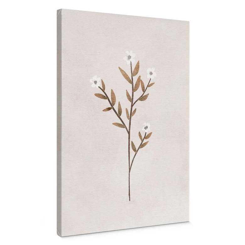 Canvas schilderij Bloemen illustratie - Vergeet-me-nietje - Goed Blauw 
