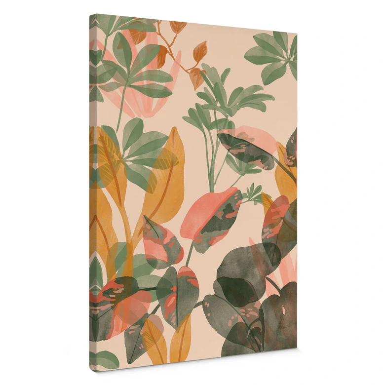 Lienzo Jardín con plantas tropicales - Goed Blauw 