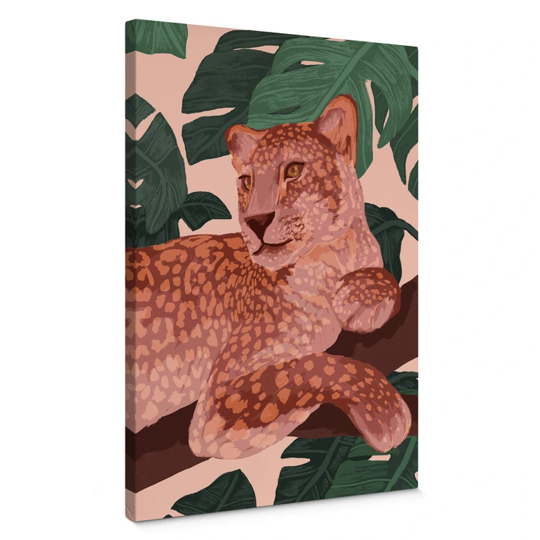 Leinwandbild Goed Blauw - Goldener Panther 